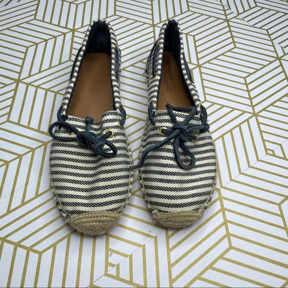 Sperry Katama Breton Navy Stripe Espadrilles - Picture 3 of 6